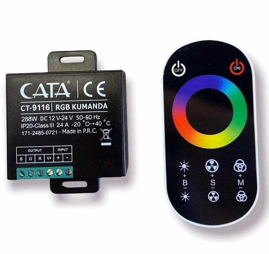 24A (288W) 12V RF Dokunmatik RGB Kumanda