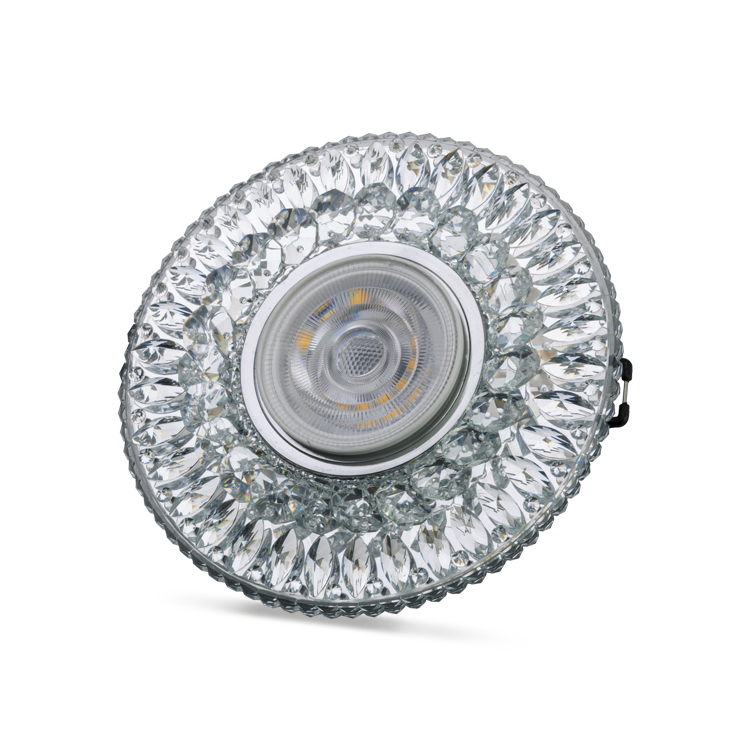 İkaros 3W 4000K Natural Beyaz LED Çerçeveli Dekoratif Kristal Cam Boş Kasa
