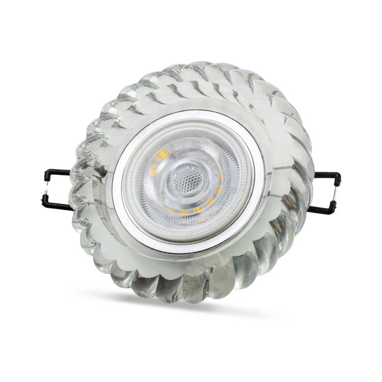 Karya 3W 4000K Natural Beyaz LED Çerçeveli Dekoratif Kristal Cam Boş Kasa