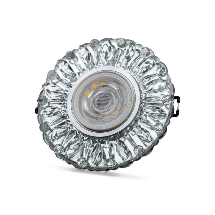 Lodos 3W 4000K Natural Beyaz LED Çerçeveli Dekoratif Kristal Cam Boş Kasa
