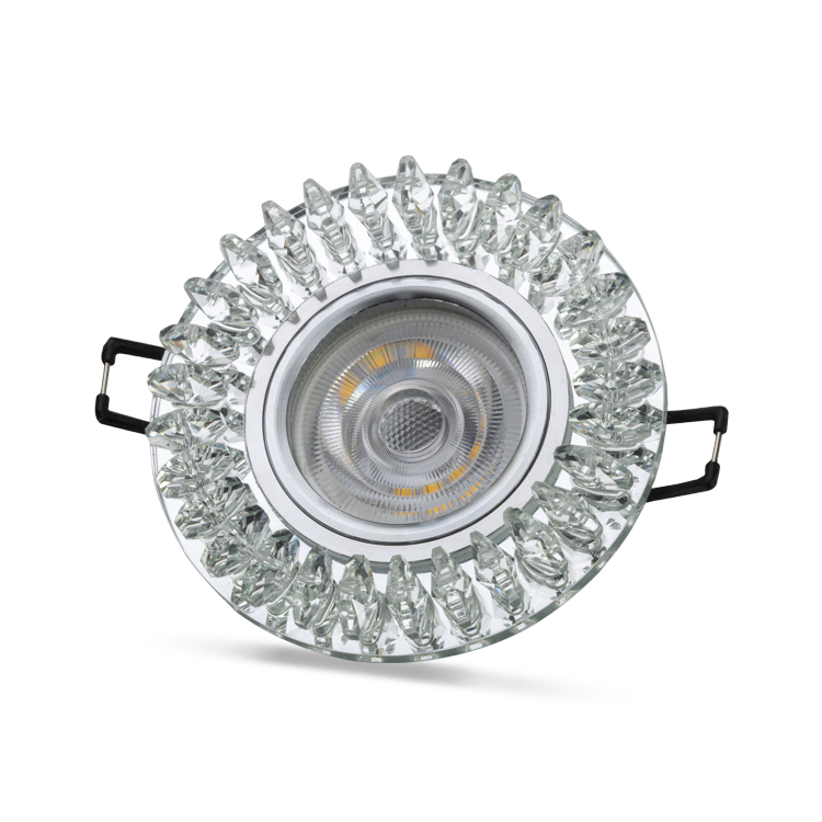 Troya 3W 4000K Natural Beyaz LED Çerçeveli Dekoratif Kristal Cam Boş Kasa