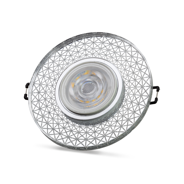 İris 3W 4000K Natural Beyaz LED Çerçeveli Dekoratif Kristal Cam Boş Kasa
