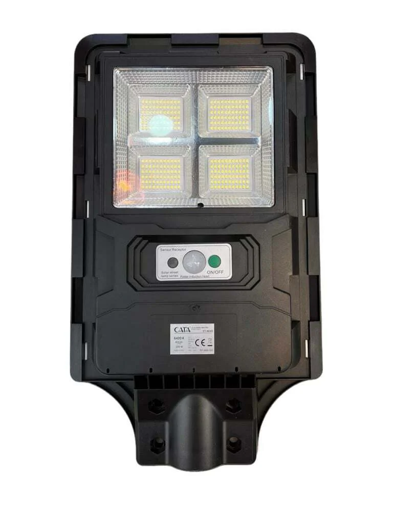 200W 6400K Beyaz Işık Fotoselli Mega Solar Led Sokak Armatürü Kumandalı 1800 Lümen IP65