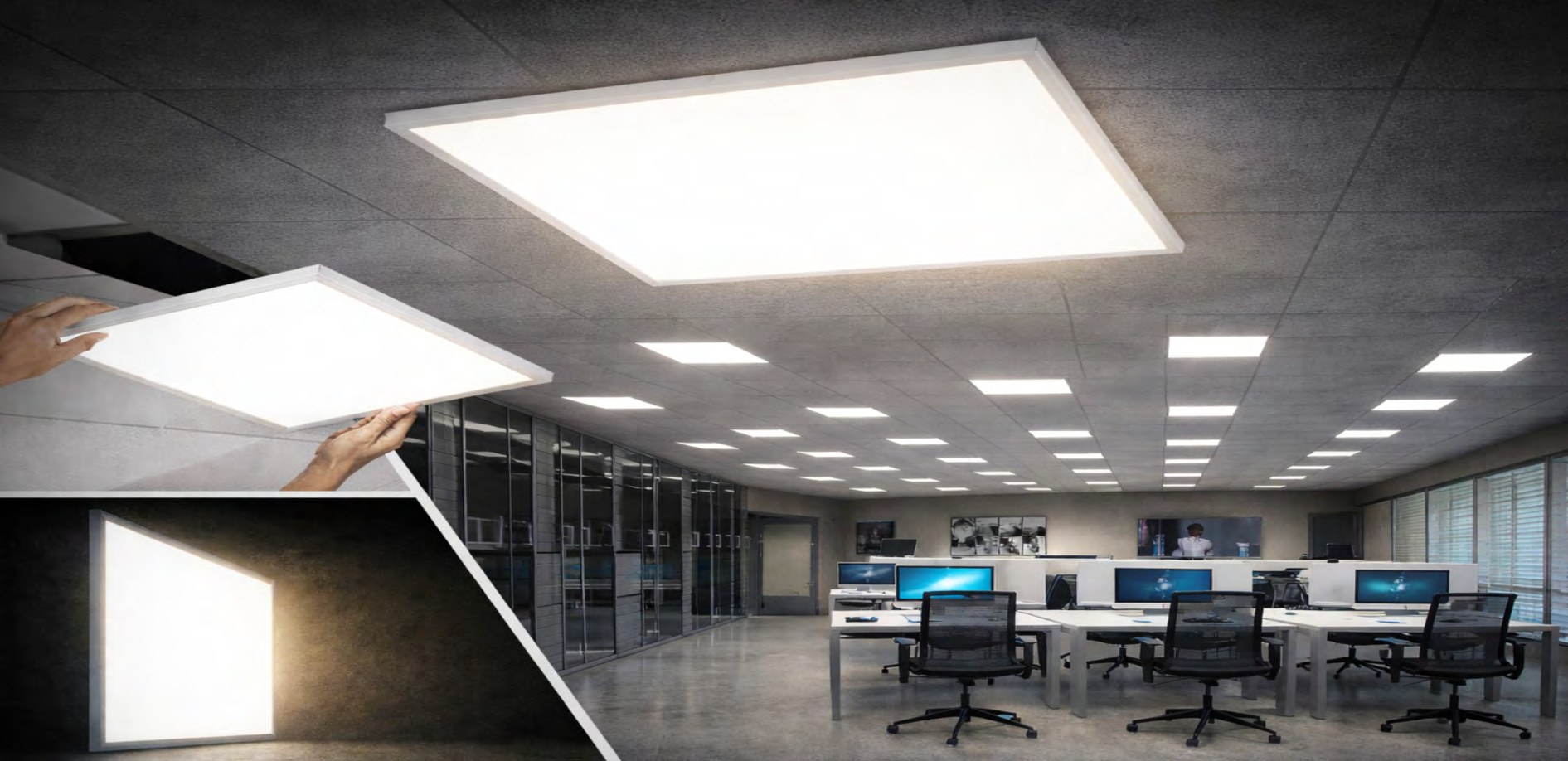 Astor ve Felix Backlight LED Panel iç mekan uygulama görseli