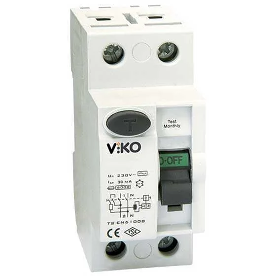 2x25A 300mA AC Tip Kaçak Akım Rölesi