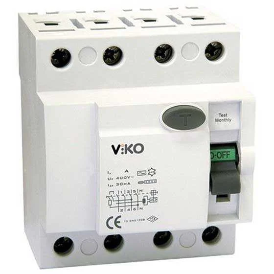 4x40A 30mA AC Tip Kaçak Akım Rölesi