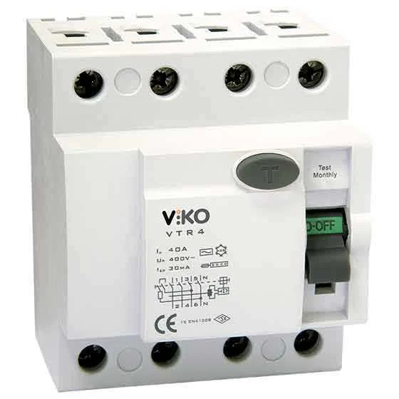 4x32A 300mA AC Tip Kaçak Akım Rölesi