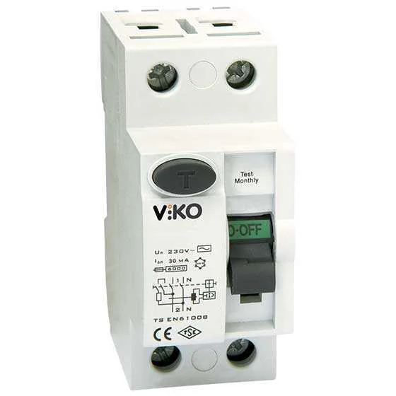2x25A 30mA AC Tip Kaçak Akım Rölesi