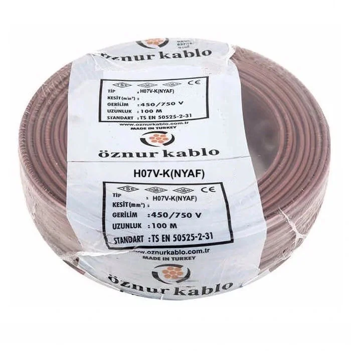 H07V-K 1X4 mm² Kahve Renk NYAF Kablo