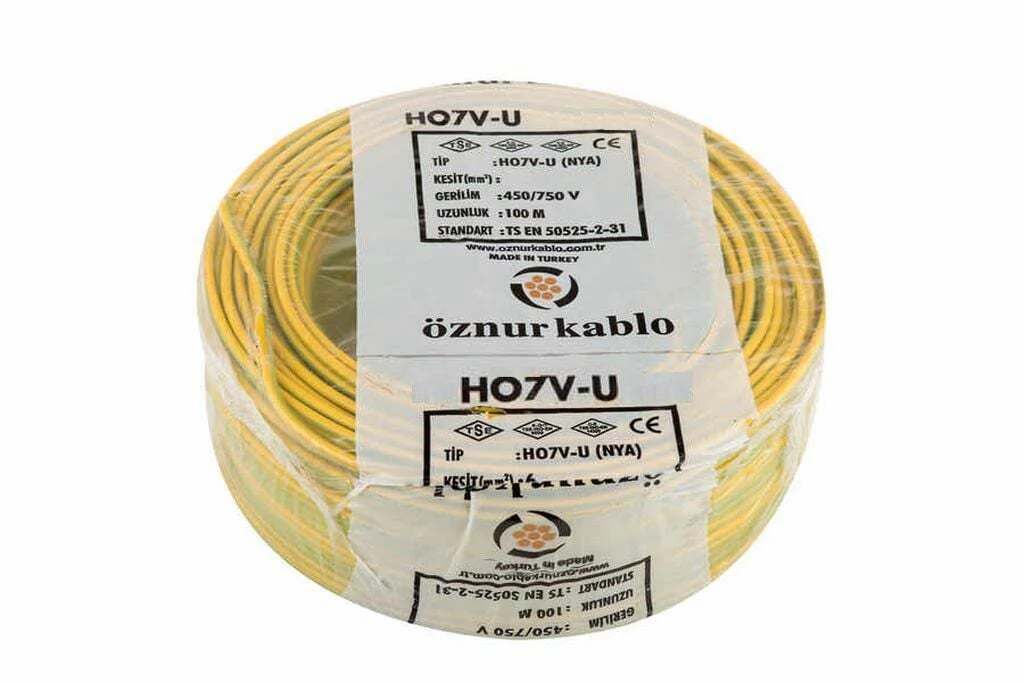 H07V-R 1X16 mm² Sarı-Yeşil Renk NYA Kablo