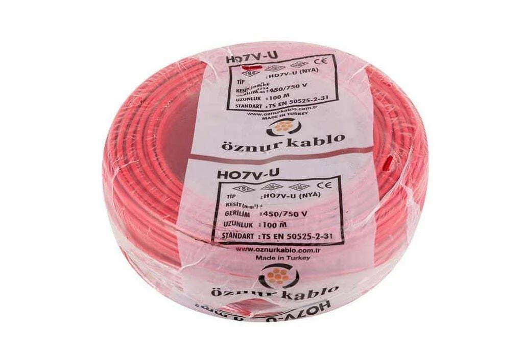 H07V-R 1X25 mm² Kırmızı Renk NYA Kablo