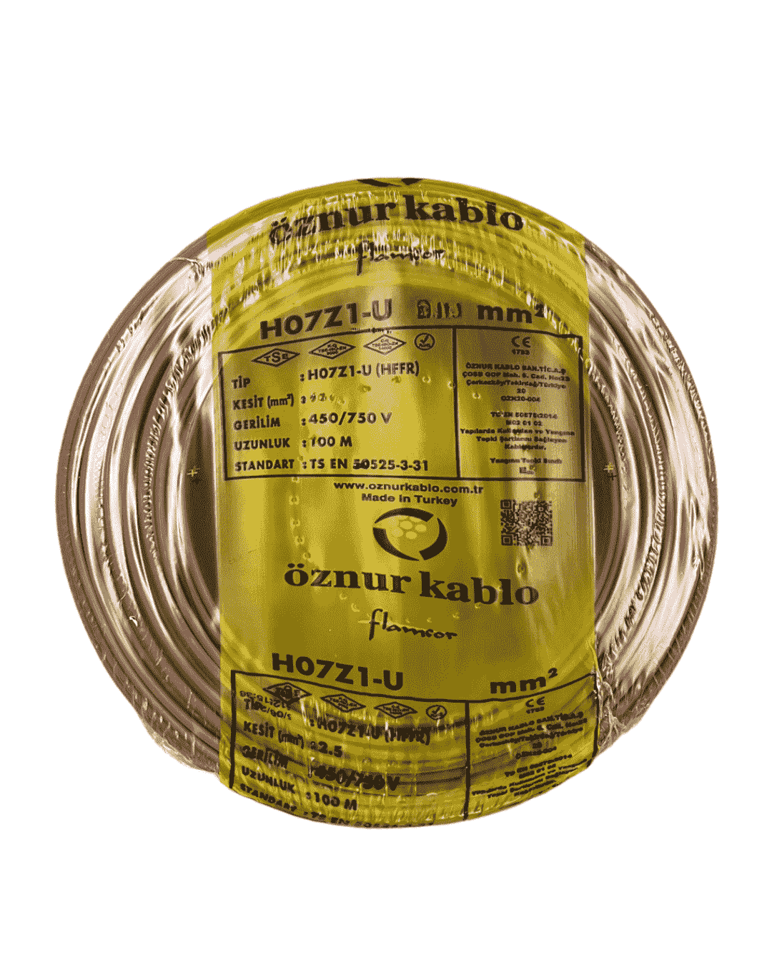 H05Z1-K 1X1 mm² Kahve Renk NYAF Halogen Free Kablo