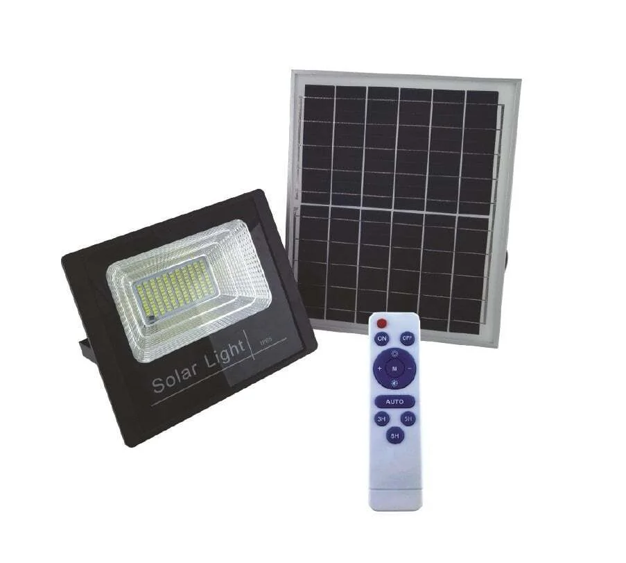 100W 6400K Kumandalı Solar Projektör 1600 Lümen IP65