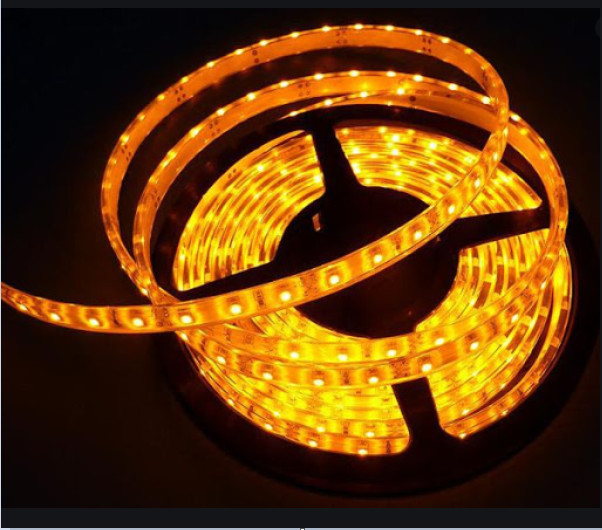 Amber Rengi Şerit Led 12V Dış Mekan 10W 750 Lümen IP44 5 Metre
