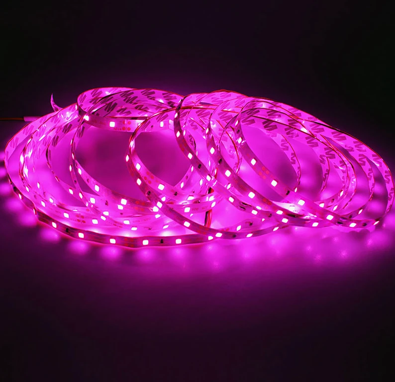 Pembe Işık 12V 4040 İç Mekan Şerit LED 5 Metre