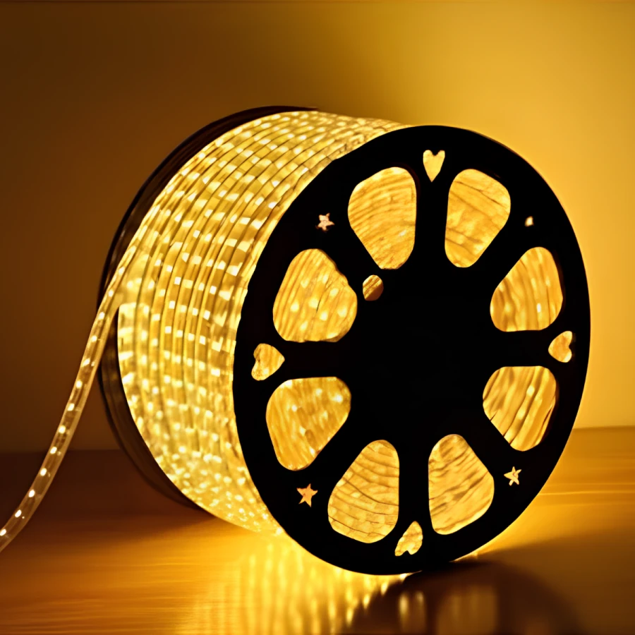 Amber Işık 220V 4040 LED Hortum IP65 100 Metre