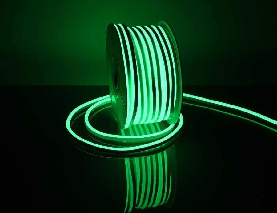 Yeşil Işık 220V Neon LED IP65 (8x16mm) 50 Metre