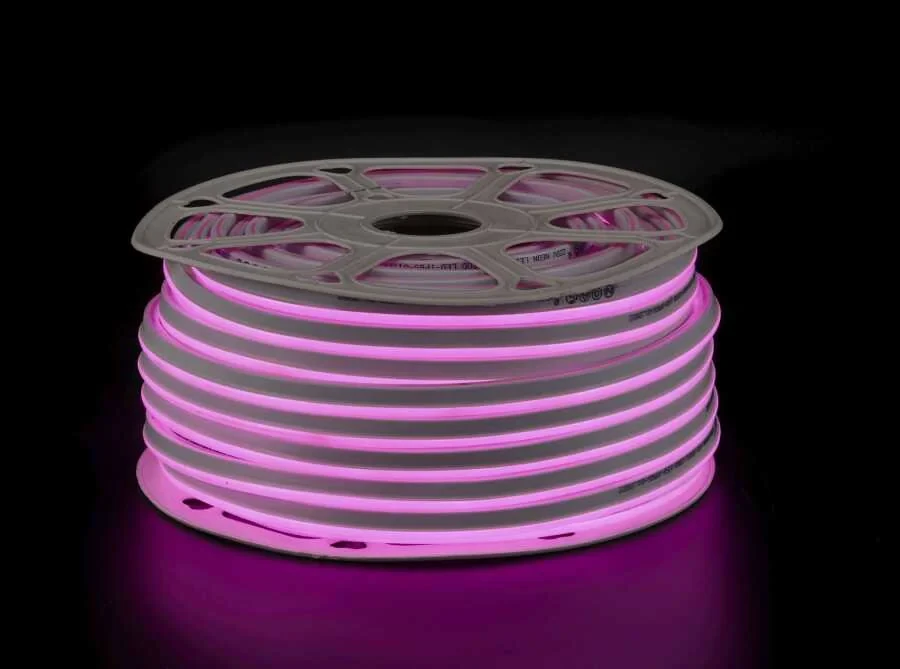 Pembe Işık 220V Neon LED IP65 (8x16mm) 50 Metre