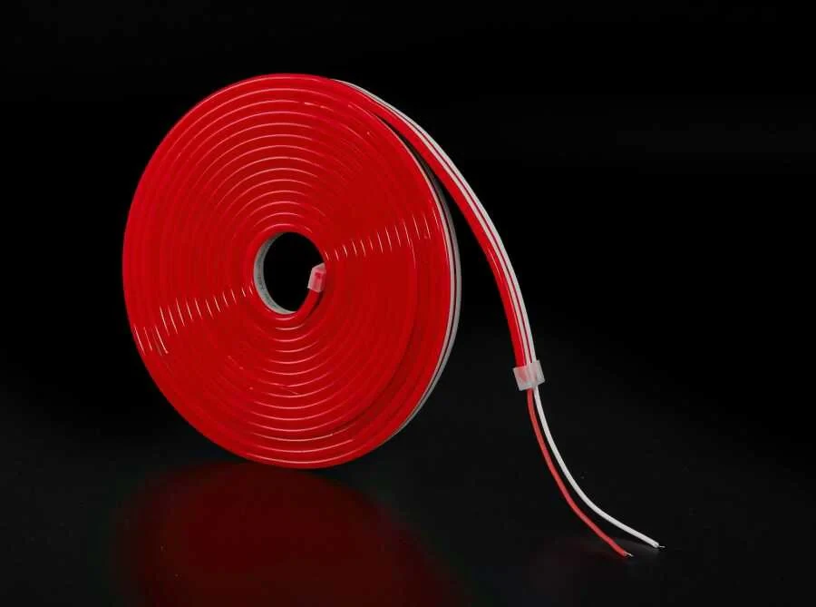 Kırmızı Işık 12V Neon LED IP65 (6x12mm) 5 Metre