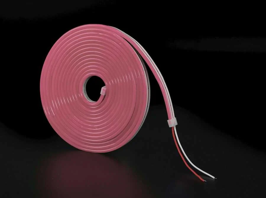 Pembe Işık 12V Neon LED IP65 (6x12mm) 5 Metre