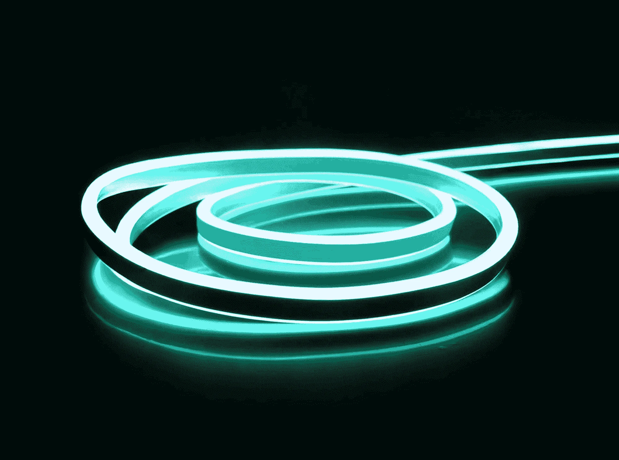 Turkuaz Işık 12V Neon LED IP64 (8x16mm) 50 Metre
