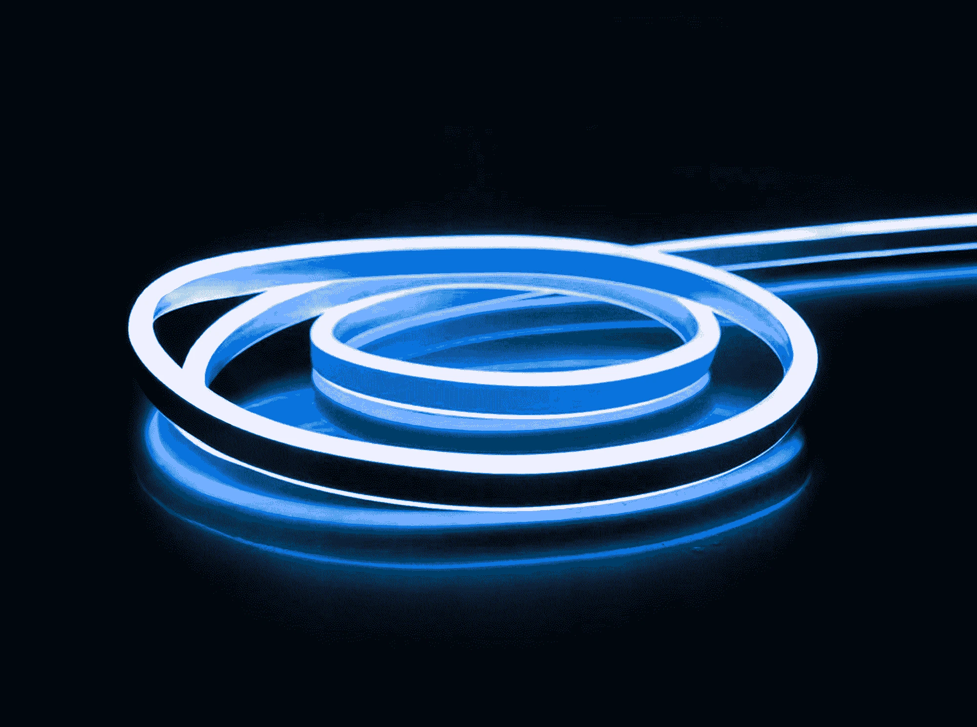 Buz Mavi 12V Neon LED IP64 (8x16mm) 50 Metre